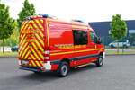 Feuerwehr Hanau Mercedes Benz Sprinter ELW (Florian Hanau 1-11-1) am 06.05.23 bei einem Fototermin