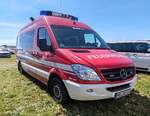 =MB Sprinter als Einsatzleitwagen der Feuerwehr BAMMENTAL, abgestellt auf dem Parkplatz der RettMobil im Mai 2025