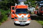 Der neue Mercedes Benz Sprinter GW-Mess der Berufsfeuerwehr Wiesbaden am 11.06.22 in Wiesbaden beim der offenen Tür der Polizei
