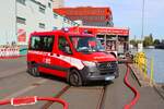 Feuerwehr Frankfurt am Mai Mercedes Benz Sprinter MTW bei der Katastrophenschutzübung Frankopia 2025 im Frankfurter Osthafen am 20.09.25