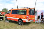 Fraport Flughafenfeuerwehr Mercedes Benz Sprinter Offroad RTW am 26.05.19 beim Jubiläumsfest der Feuerwehr Mainz Bretzenheim