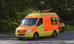 Krankentransport Stahl GmbH aus Berlin mit einem MB Sprinter Krankentransportfahrzeug am 16.09.22 Berlin Hohenschönhausen.