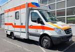 =MB Sprinter vom Rettungsdienst des DRK LK Fulda bei einem Werkstattaufenthalt, 07-2025