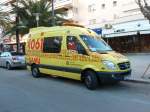 MB Sprinter eines Rettungsdienstes gesehen in Peguera/Mallorca, April 2012