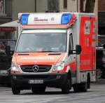 Mercedes Benz Sprinter RTW der Johanniter am 24.05.14 in Frankfurt am Main