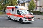 ASB Eschborn Mercedes Benz Sprinter RTW am 11.08.18 in Bad Soden am Taunus zur 150 Jahre Feier der Feuerwehr Bad Soden