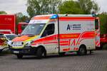 Ambulance Wiesbaden Mercedes Benz Sprinter RTW bei einer Großübung am Flugplatz Egelsbach am 20.04.24