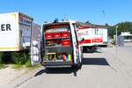 Die Johanniter Regionalverband Offenbach Mercedes Benz Sprinter ELW (Akkon Kreis Offenbach 33-11-1) am 08.06.24 beim Tag der offenen Tür zum 50 jährigen Jubiläum