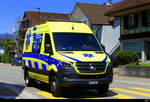 Rettungswagen Mercedes  BE 847 unterwegs in Brügg am 20.06.2025