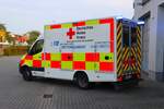 DRK Rettungsdienst Main Kinzig Kreis Mercedes Benz Sprinter RTW (DRK Main Kinzig 17-84-1) am 19.10.25 bei einen Fototermin.