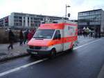 Ein Malteser RTW in Frankfurt Riedberg bei der U-Bahn Erffnung am 12.12.10