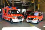 Berufsfeuerwehr Kassel Mercedes Benz Sprinter RTW und Vito NEF am 04.06.23 beim Tag der offenen Tür