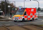 Fraport Rettungsdienst Mercedes Benz RTW 89/84-2 in Frankfurt am Main an der Uni Klinik