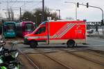 Feuerwehr Offenbach Mercedes Benz Sprinter RTW  am 14.02.26 in Frankfurt am Main an der Uni Klinik
