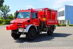 Feuerwehr Dreieich Sprendlingen Mercedes Benz Unimog U5023 GW-L Kats (Florian Dreieich 4-69-1) am 05.07.25 bei einen Fototermin. Danke für das tolle Shooting 