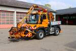 Autobahnmeisterei Langenselbold Mercedes Benz Unimog U423 mit MULAG Mähwerk in der Transportstellung am 14.04.26. Danke an das Team der Autobahnmeisterei und der Autobahn GmbH das ich die Fotos machen durfte
