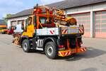 Autobahnmeisterei Langenselbold Mercedes Benz Unimog U423 mit MULAG Mähwerk in der Transportstellung am 14.04.26. Danke an das Team der Autobahnmeisterei und der Autobahn GmbH das ich die Fotos machen durfte