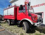 =Unimog 1300 L, steht bei der Oldtimerveranstaltung der OLDTIMERFREUNDE OHMTAL in Dannenrod, 09-2025