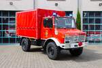 Mercedes Benz Unimog 1300L Lentner GW-L (Florian Darmstadt 20-64-1) Feuerwehr Darmstadt Eberstadt am 30.05.26 bei einen Fototermin.