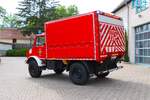 Mercedes Benz Unimog 1300L Lentner GW-L (Florian Darmstadt 20-64-1) Feuerwehr Darmstadt Eberstadt am 30.05.26 bei einen Fototermin.