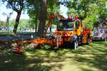 Die Autobahn GmbH Mercedes Benz Unimog U530 am 20.06.26 auf dem Hessentag in Fulda