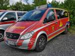 =MB Vito als MTW der Feuerwehr BURGHAUN abgestellt auf dem Parkplatzgelände der RettMobil 2022 in Fulda, 05-2022