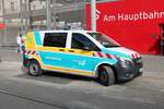VGF Mercedes Benz Vito ELW Fahrstromtechnik am 01.07.20 in Frankfurt am Main Hbf bei einer Straßenbahn Entgleisung 