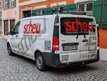=MB Vito von Haustechnik SCHEU steht im Dezember 2023 in Schwäbisch Hall