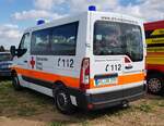 =Opel Movano des DRK OV HECKENLAND, gesehen im Mai 2022 auf dem Parkgelände der RettMobil