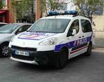 =Peugeot Partner als Dienstfahrzeug der französischen Polizei steht im September 2017 in Nizza