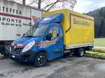 Ein Renault Master Klein LKW von Benz Steffen am 5.2.21 in Hasle bei Burgdorf parkiert.