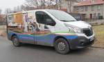 =Renault Trafic des Sanitätshauses KÖNIG steht im Januar 2020 in Bad Liebenstein