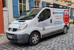 =Renault Trafic vom WENZ-Wärmetechnik steht im Dezember 2023 im Rothenburg ob der Tauber