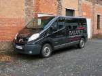 Renault Trafic als Werbetr�ger f�r das Fitnesszentrum BALANCE in Kahla, 05.11.2009