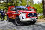 Katastrophenschutz Kreis Gro� Gerau Toyota Hilux MZF mit Waldbrandmodul am 25.04.26 bei einer Waldbrand�bung in Kelsterbach 