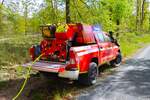 Katastrophenschutz Kreis Gro� Gerau Toyota Hilux MZF mit Waldbrandmodul am 25.04.26 bei einer Waldbrand�bung in Kelsterbach 