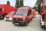 Feuerwehr VW Crafter MTW am 24.07.21 auf dem Festplatz nach der Ankunft des Hilfeleistungskontingent Hochwasser/Pumpen Aschaffenburg aus dem Katastrophengebiet in Rheinland Pfalz