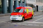 Werkfeuerwehr Merck VW T6 ELW am 15.10.23 in Darmstadt bei einer Großübung