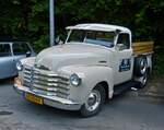 Chevrolet 3100 Kleinlaster, aufgenommen beim Oldtimertreffen „History Vehicles“ in Lasauvage(L) zu sehen.