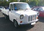 Ford Transit FT  Schweineschnauze  Pritschenwagen der Modelljahre 1972 bis 1975.
