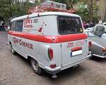 Heckansicht eines Barkas B1000 'halber' Kombiwagen. Oldtimertreffen Theater an der Niebu(h)rg in Oberhausen /Rhld. am 18.10.2026.