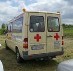 =MB Sprinter vom BRK Kreisverband SCHWANDORF steht auf dem Besucherparkplatz der Rettmobil 2019 in Fulda, 05-2019