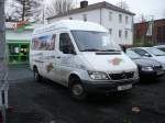 MB Sprinter als Servicefahrzeug der Raiffeisenwerkstatt Fulda am 18.12.2008 abgestellt auf dem Betriebshof