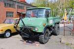 Mercedes Benz Unimog U406 am 18.04.26 beim Blaulichttag in Henschel Museum
