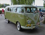 VW T1 (Bulli), Bj 1959, ccm 1500, war beim Oldtimertreff in Remich zu bewundern.