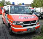 =VW T4 als MTW der Feuerwehr WEILROD-OBERLAUKEN steht in Hünfeld anl. der Hessischen Feuerwehrleistungsübung 2019, 09-2019