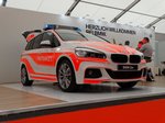 BMW 2er Notarzt Fahrzeug am 13.05.16 auf der RettMobil in Fulda