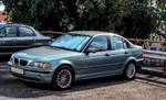 BMW 3er E46, fotografiert in Juli 2020.