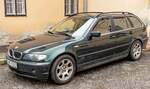 BMW 3-er Touring e46 in der Farbe Oxfordgrün.