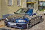 Hier ist ein BMW 3er E46 zu sehen. Die Aufnahme stammt vom November, 2025.